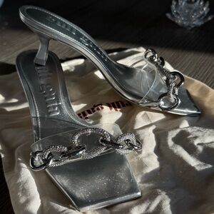 Cult Gaia “Lynn” Embellished PVC Mules